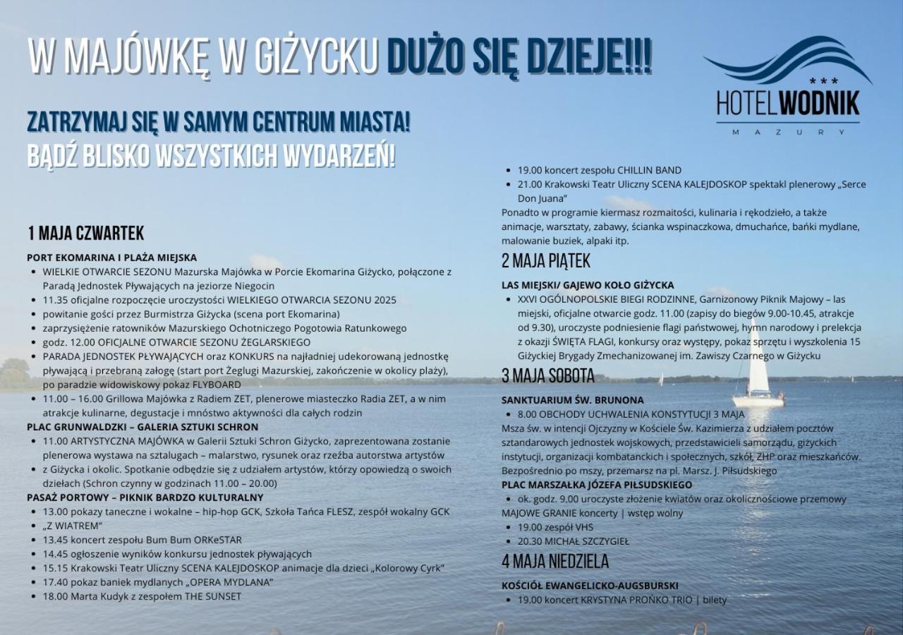 Hotel Wodnik Giżycko Kültér fotó